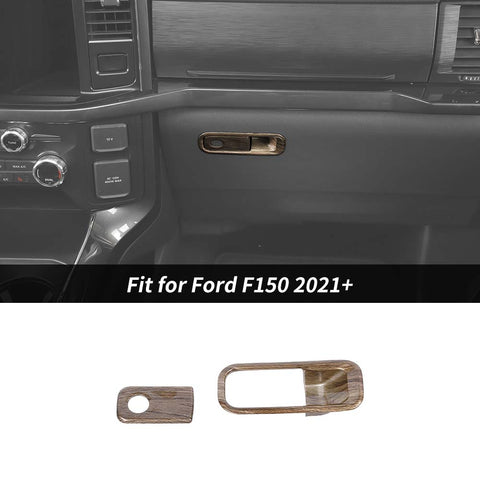 Co-pilot Storage Box Handle Cover Trim Bezels For Ford F150 2021+ Accessories | CheroCar