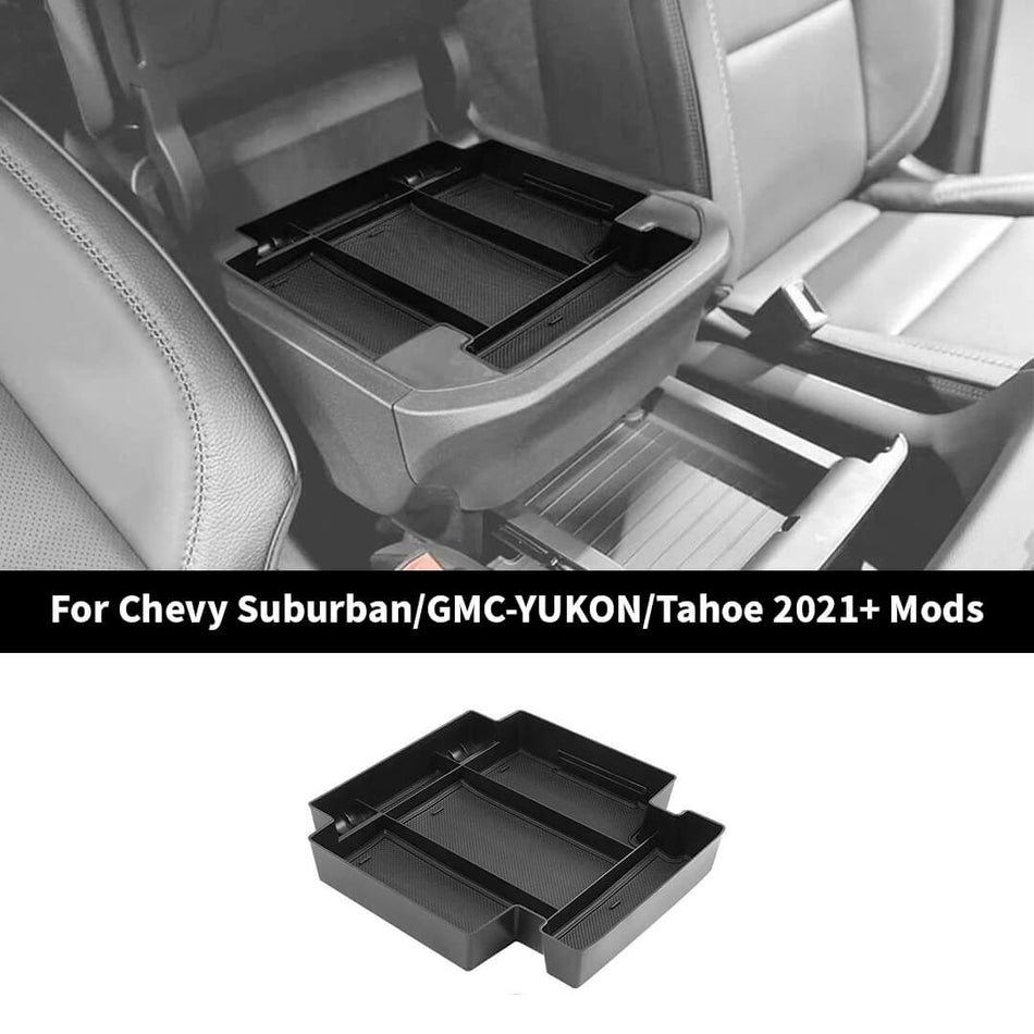 For 2021+ Chevy Suburban/GMC-YUKON/Tahoe Center Console Armrest Box Storage Organizer Tray