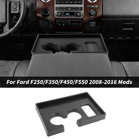 For 2008-2016 Ford F250/F350/F450/F550 Front Armrest Water Cup Holder Trim Panel Cover