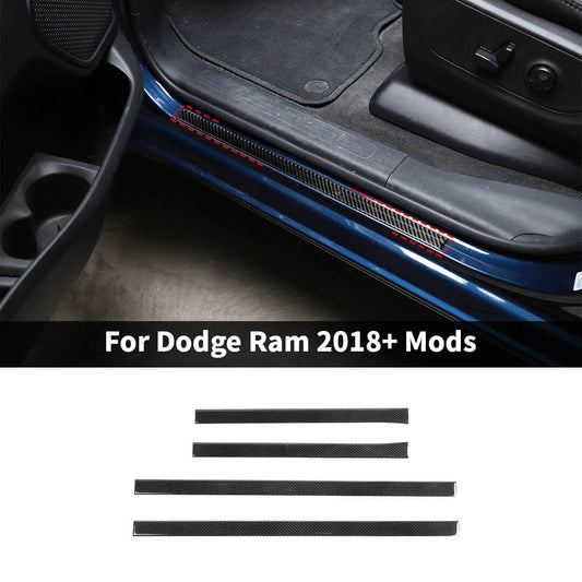 For 2018+ Dodge RAM Outer Door Sill Plate Strip Trim Cover