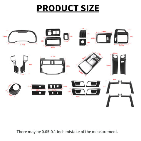 For 2010-2019 4Runner Center Console Steering Wheel Dash Trim Cover Kit