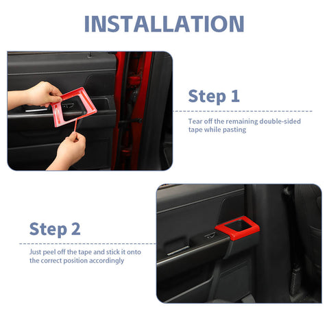 For 2021+ Ford F150 Rear Door Storage Compartment Trim Cover Decor Bezel