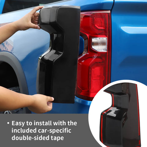 For 2022+ Chevy Silverado Smoked Black High Brake Light & Rear Taillight Lamp Trim Cover Kit
