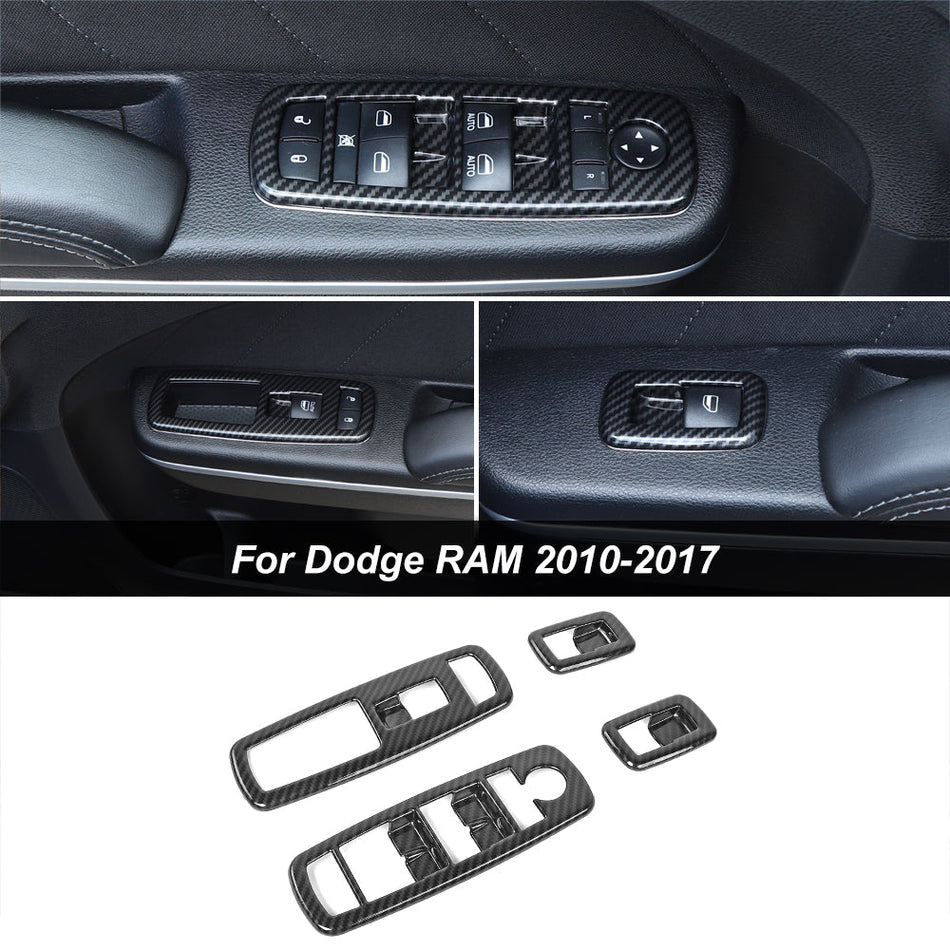 For 2011+ Dodge Charger & 2011+ Durando & 2010-2017 Ram Window Lift Switch Panel Cover Trim
