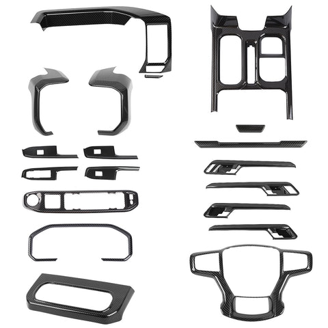 For 2022+ Chevy Silverado 18 x Inner Center Console Dash & Door Handle Trim Cover Kit