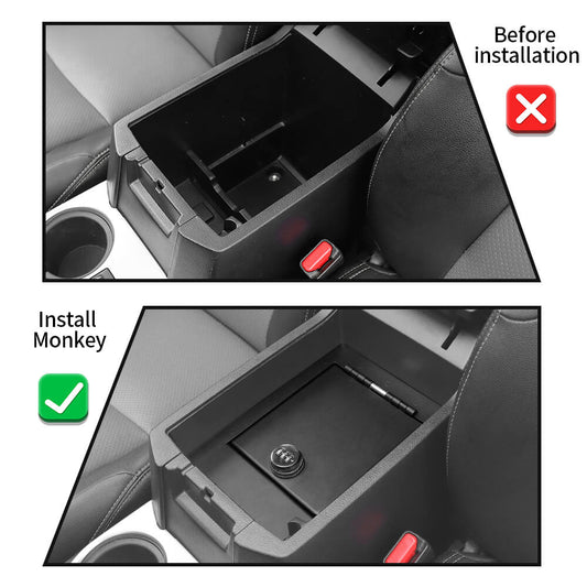 For 2010-2023 Toyota 4Runner Center Console Safe Box Armrest Storage Combination Lock Box