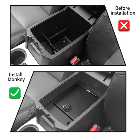 For 2010-2023 Toyota 4Runner Center Console Safe Box Armrest Storage Combination Lock Box
