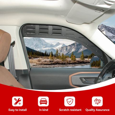 For 2021+ Ford Bronco Sport Front Rear Window Glass Louver Air Vent Outlet Panel