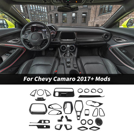For 2017+ Chevy Camaro Interior Dashboard Panel Decor Cover Trim Kit