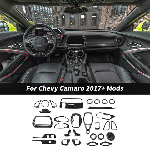 For 2017+ Chevy Camaro Interior Dashboard Panel Decor Cover Trim Kit