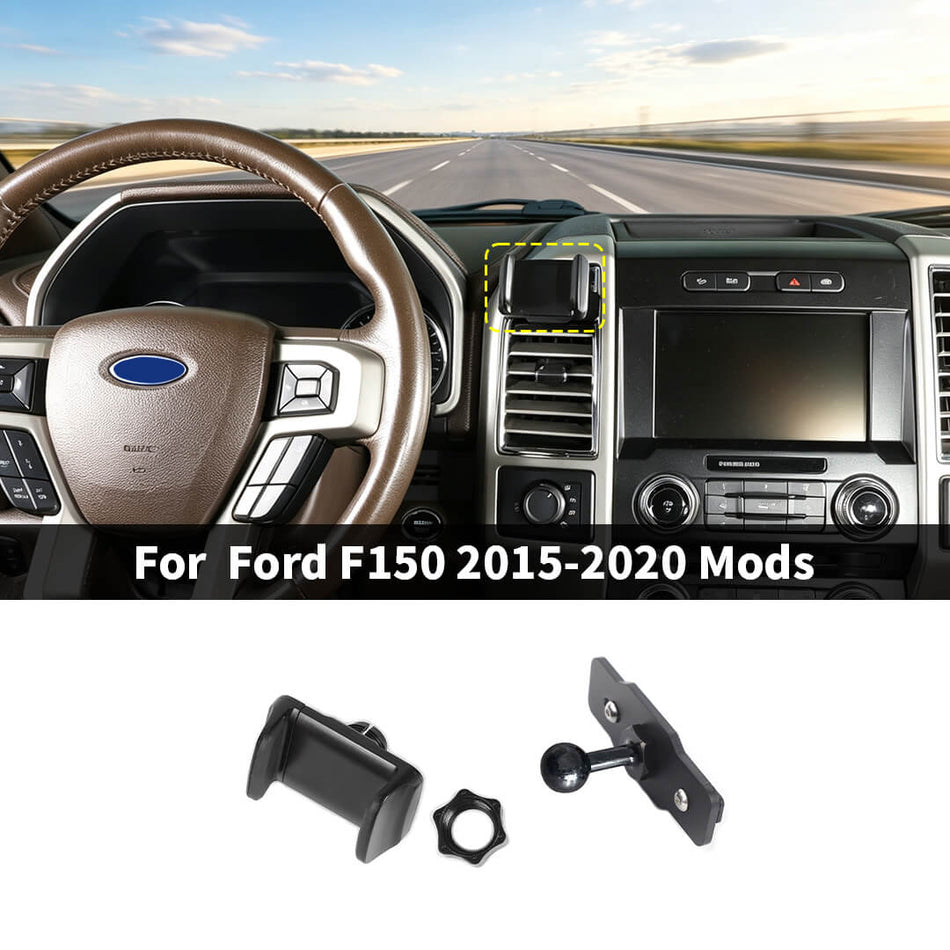 For 2015-2020 Ford F150 Center Console Air Vent Outlet Cell Phone Holder Bracket Mount Bracket