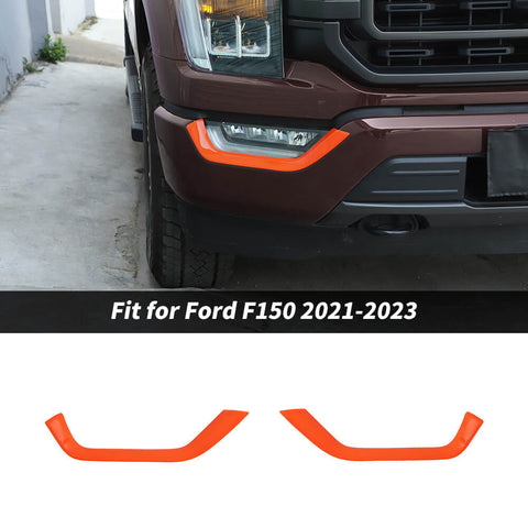 For 2021-2023 Ford F150 Front Fog Light Lamp Eyebrow Decor Cover Trim