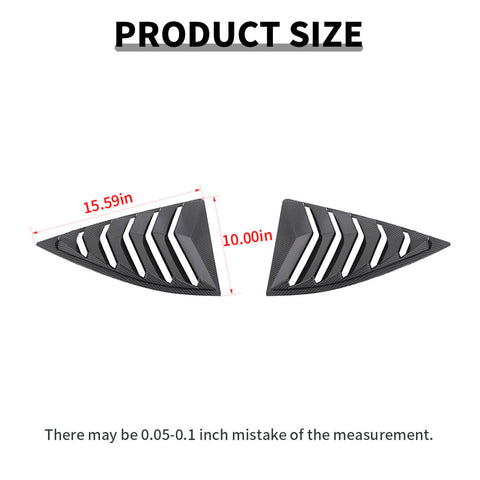 For 2008-2015 Chevy Camaro Rear Window Louvers Air Vent Cover Blinds Trim