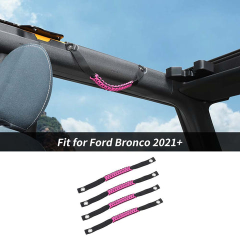 4 x Roll Bar Roof Top Grab Handles Grip For Ford Bronco 2021+ 2/4 Doors Accessories | CheroCar