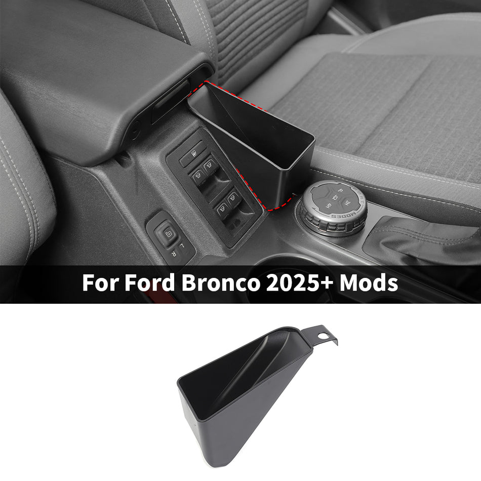 For 2025+ Ford Bronco Interior Center Armrest Box External Storage Box Tray