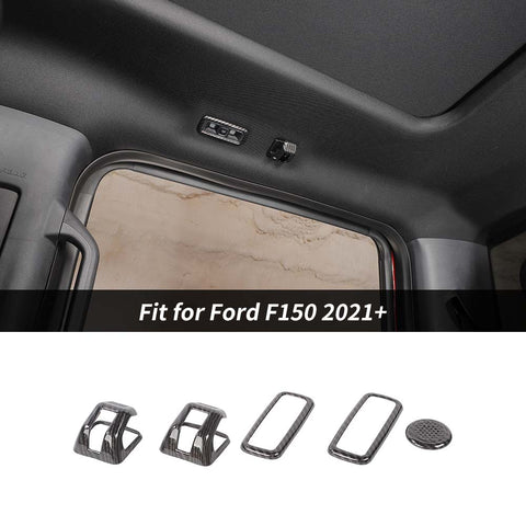 5x Roof Hook & Reading Light Cover Trim Decoration Kit For Ford F150 2021+ Accessories | CheroCar