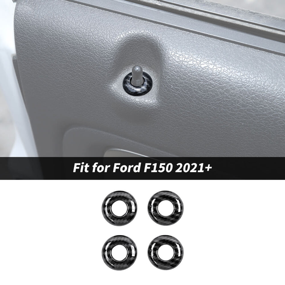 For 2021+ Ford F150 & 2009-2014 Raptor Inner Door Lock Pin Ring Cover Trim