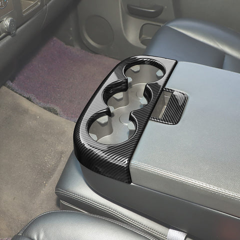 For 2007-2013 Chevy Silverado/GMC-SIERRA Front Armrest Box Cup Holder Panel Trim Cover