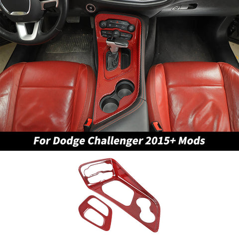 For 2015+ Dodge Challenger Interior Center Gear Shift Panel Trim Cover