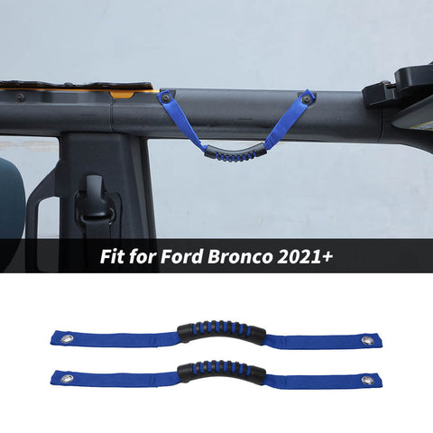 For 2021+ Ford Bronco Top Roll Bar Grab Handles Grip Paracord