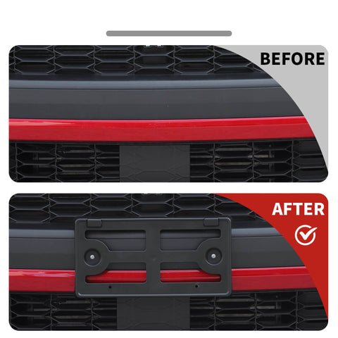 For 2024+ Ford Mustang Front License Plate Bracket Mount Nameplate Holder