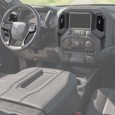 For 2019-2021 Chevy Silverado 16 x 4-Door Interior Center Console & Door Trim Cover Kit