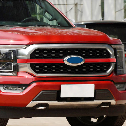 Front Bumper Center Grille Cover Trim Strips For Ford F150 2021+ Accessories | CheroCar