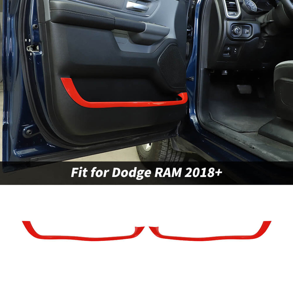 For 2018+ Dodge Ram Inner Front Door Storage Box Trim Decor Strips