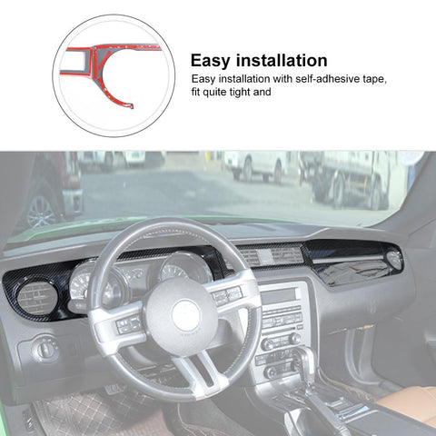 Interior Center Console Dashboard Decor Trim For Ford Mustang 2010-2014 Accessories | CheroCar