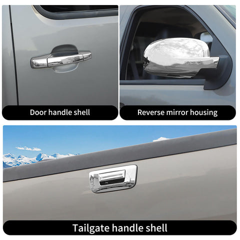 For 2007-2013 Chevy Silverado/GMC-SIERRA Reverse Mirror/Car Door/Tailgate Handle Shell Trim Cover