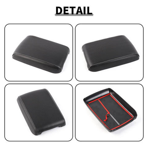 For 2009-2014 Dodge Challenger Leather Center Console Armrest Box Panel Trim Cover