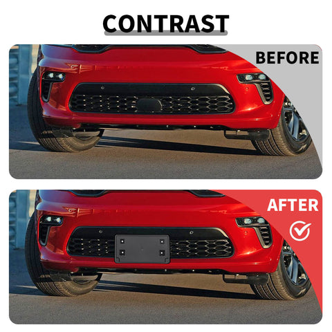 For 2021+ Dodge Durango Front License Plate Bracket Panel Bezel