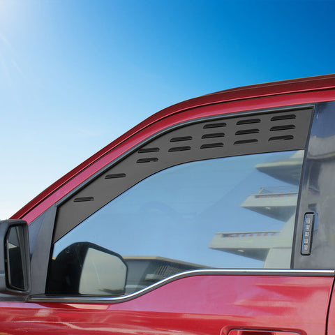 For 2015+ Ford F150 Rear Window Glass Louver Air Vent Panel Trim