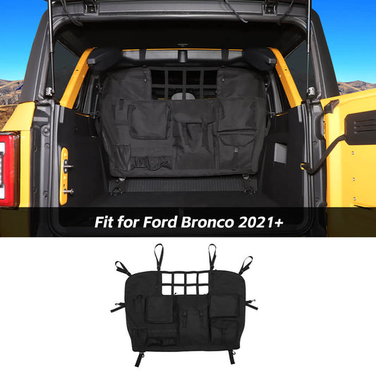 For 2021+ Ford Bronco 4-Door Rear Trunk Tailgate Storage Bag Cargo Tool Kit