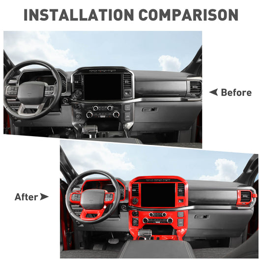 For 2021+ Ford F150 11 x Interior Decoration Trim Kit ( Don't fit F150 2023 hybrid ）