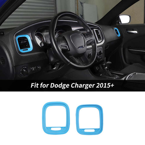 Dashboard Side AC Air Vent Outlet Decor Trim Cover For Dodge Charger 2015+ Accessories | CheroCar