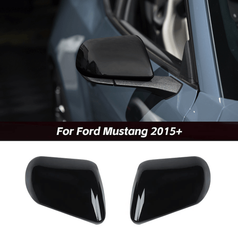 For 2015+ Ford Mustang Rear Side View Mirror Cover Shell Trim