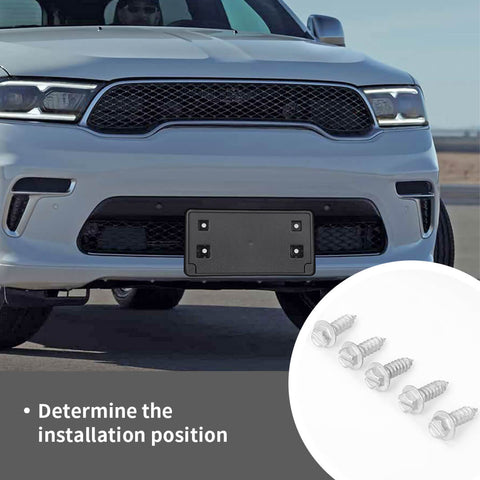 For 2021+ Dodge Durango Front License Plate Bracket Panel Bezel