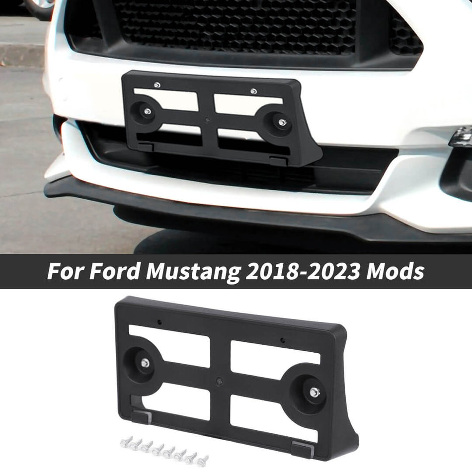 For 2018-2023 Ford Mustang Front License Plate Frame Tag Holder Bracket