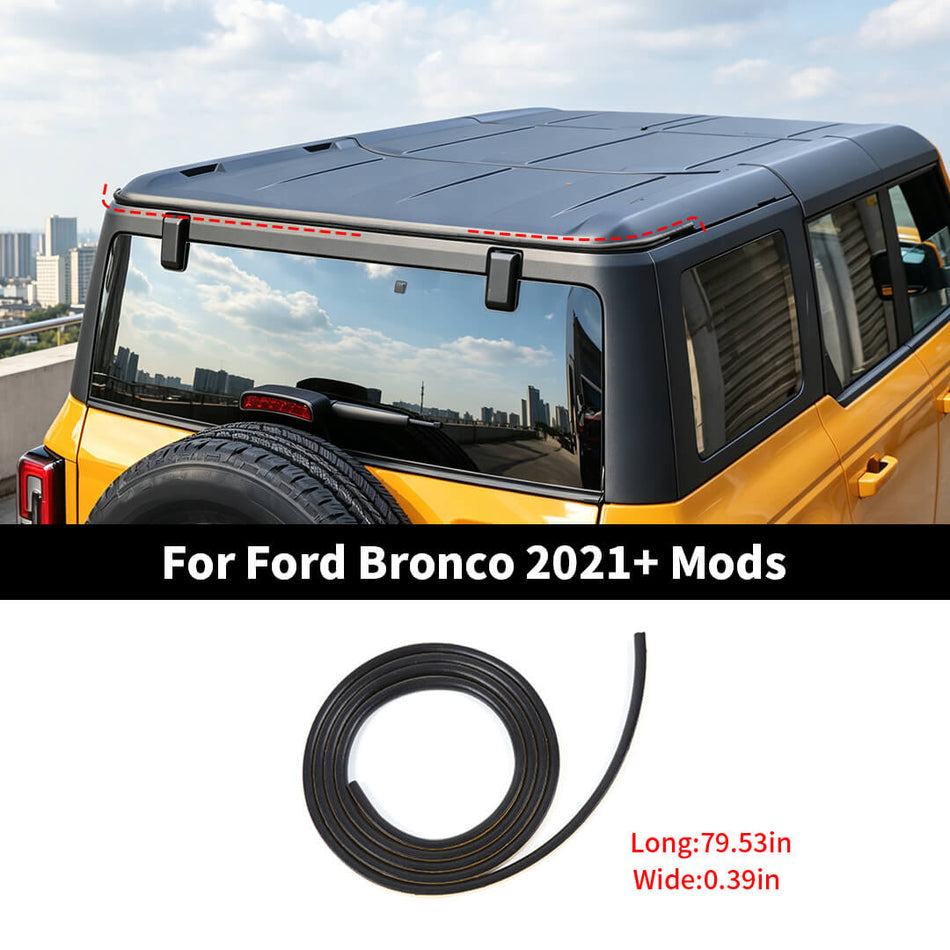 For 2021+ Ford Bronco Rubber Tailgate Glass Weatherstrip Seal Strip