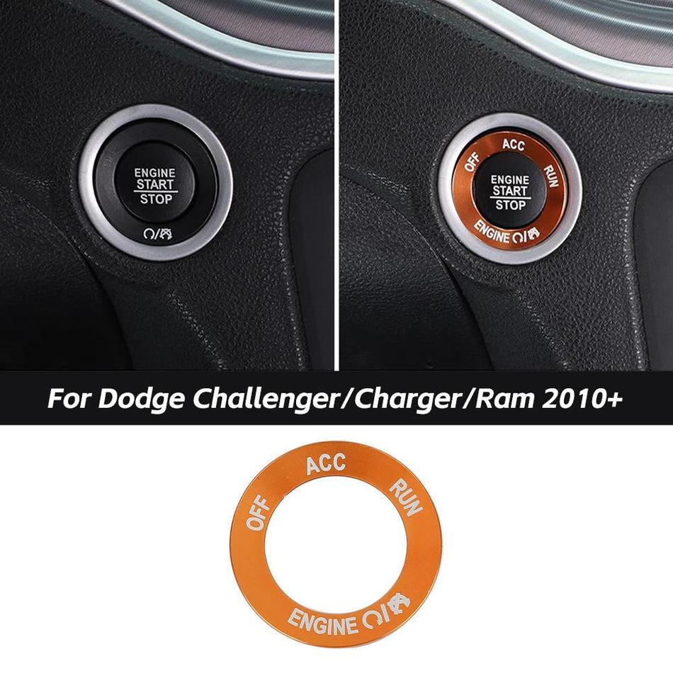 For 2010+ Dodge Challenger/Charger/Ram Engine Start Stop Button Knob Ring Trim