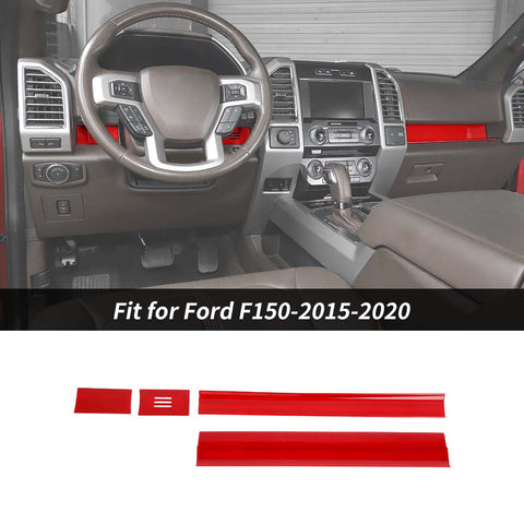 Interior Trim Full Set Available Separately Red For Ford F150 2015-2020 Accessories | CheroCar