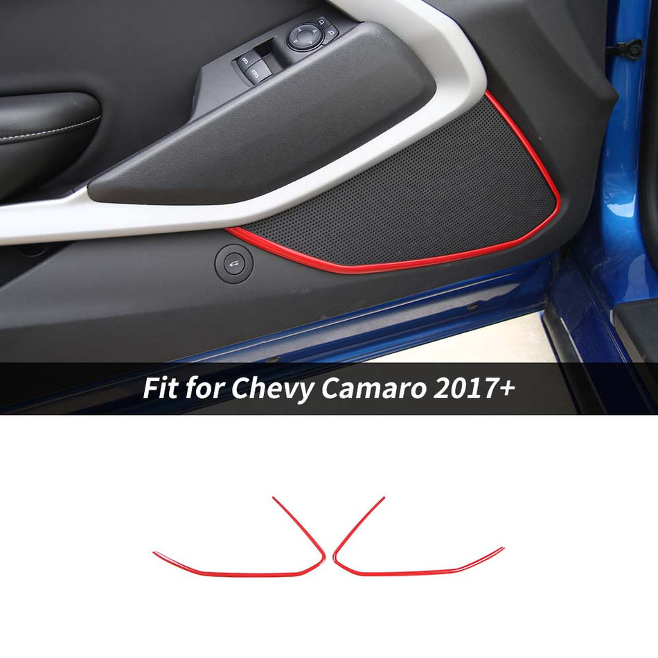 For 2017+ Chevy Camaro Interior Door Trim Decor Audio Speaker Panel Cover