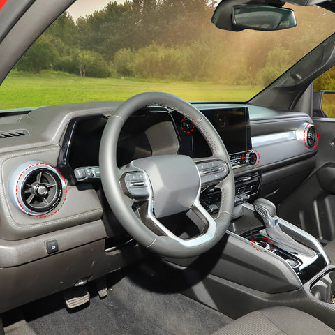 For 2024+ Chevy Colorado Center Console 4WD AC Knob Adjust Ring Trim Cover