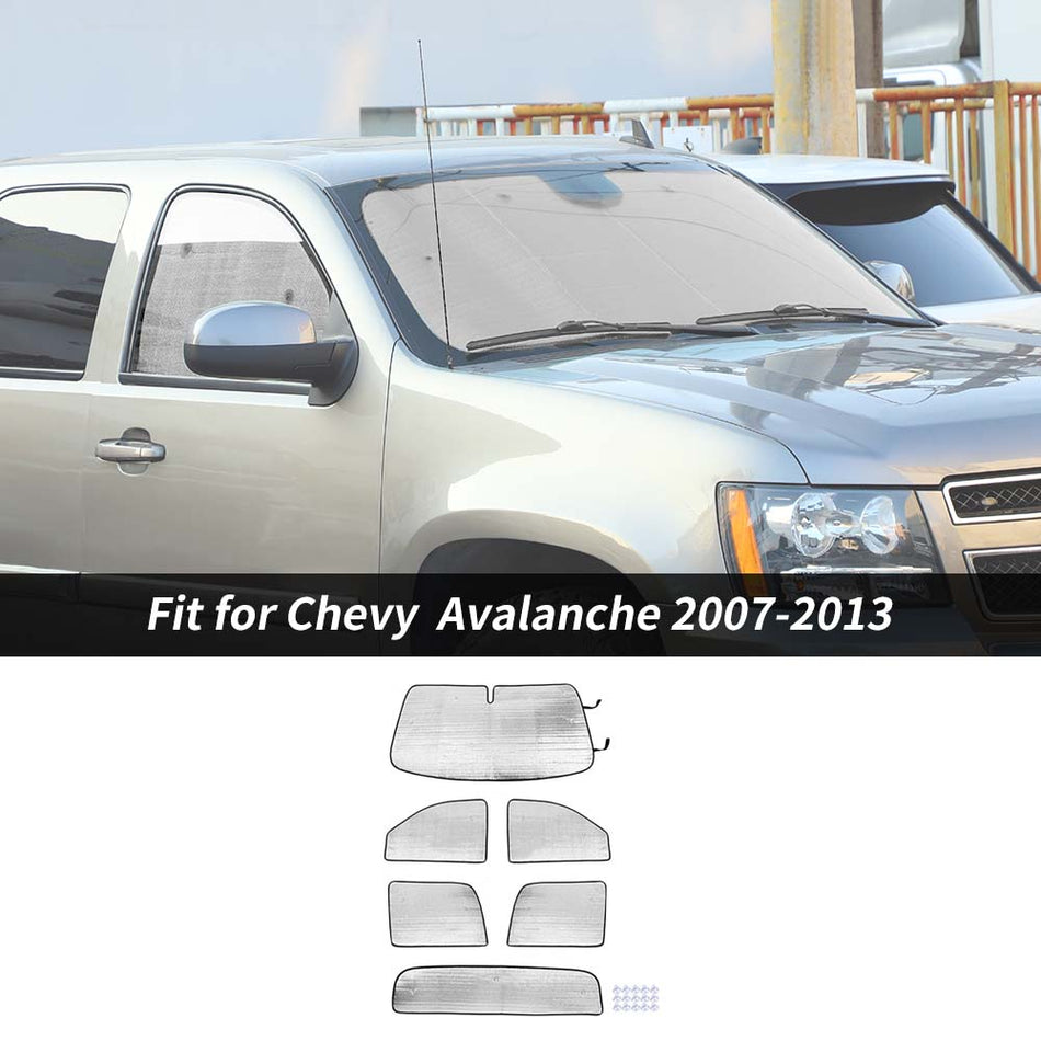 For 2007-2013 Chevy Avalanche Full Windshield Sun Visor Sunshade Cover UV Protector