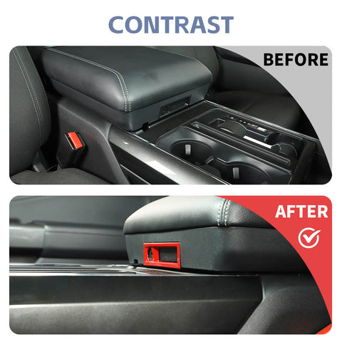 For 2021+ Ford F150 Center Armrest Box Switch Button Cover Trim