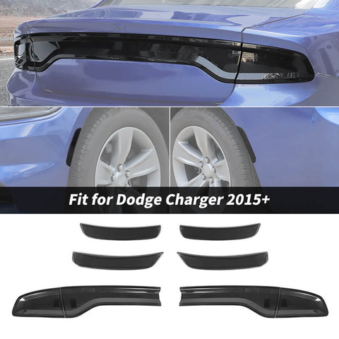 For 2015+ Dodge Charger Rear Tail Light/Wheel Eyebrow Lamp Bezel Cover Kit