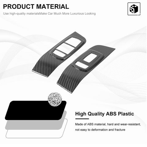 For 2015+ Dodge Challenger 13x Interior Center Console Trim Cover Kit Carbon Fiber