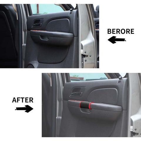 Interior Door Handle Protective Cloth Cover For Chevrolet Avalanche 2007-2013 Red Accessories | CheroCar