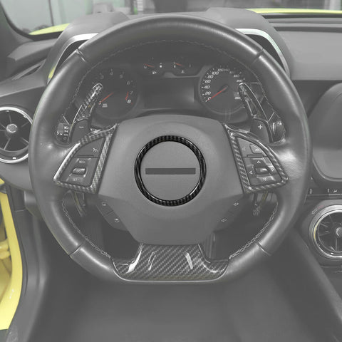 For 2017+ Chevrolet Camaro Steering Wheel Central Ring Trim Decor Cover